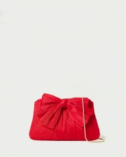 Loeffler Randall Rayne Red Bow Clutch