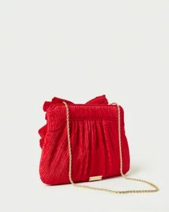 Loeffler Randall Rayne Red Bow Clutch