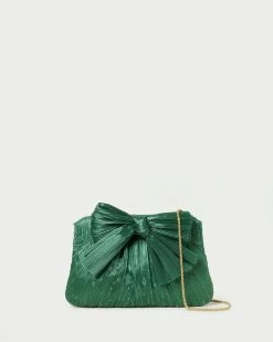 Loeffler Randall Rayne Sage Bow Clutch Pleats