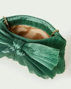 Loeffler Randall Rayne Sage Bow Clutch Pleats