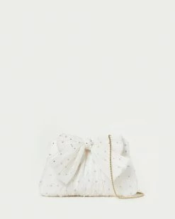 Loeffler Randall Rayne Pearl Rhinestone Bow Clutch