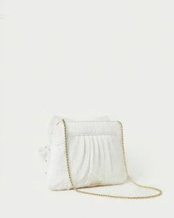Loeffler Randall Rayne Pearl Rhinestone Bow Clutch