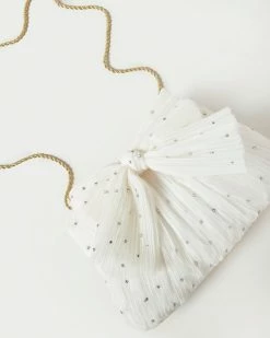 Loeffler Randall Rayne Pearl Rhinestone Bow Clutch