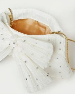 Loeffler Randall Rayne Pearl Rhinestone Bow Clutch