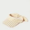 Loeffler Randall Rhonda Hay Gingham Bow Visor New Arrivals