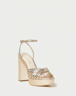 Loeffler Randall New Arrivals Rivka Champagne Knot Platform Sandal
