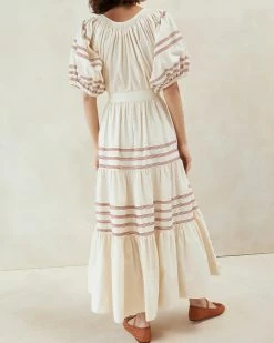 Loeffler Randall Romily Cream Tiered Skirt New Arrivals