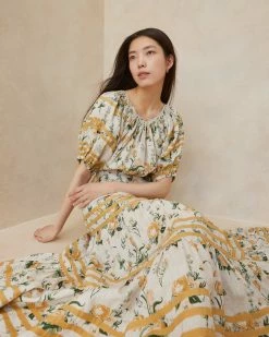 Loeffler Randall Romily Nova Floral Tiered Skirt New Arrivals