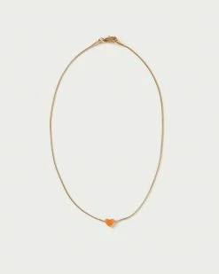 Loeffler Randall New Arrivals Rosemary Pink Stone Heart Necklace