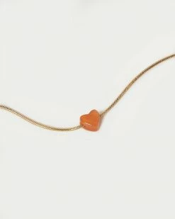 Loeffler Randall New Arrivals Rosemary Pink Stone Heart Necklace