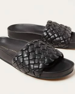 Loeffler Randall Footwear Sonnie Black Woven Sandal