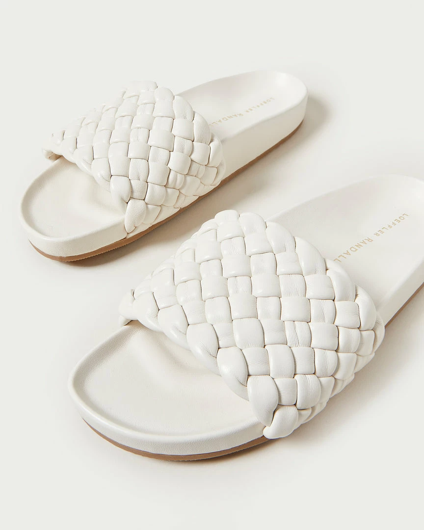 Loeffler Randall Sonnie Cream Woven Sandal