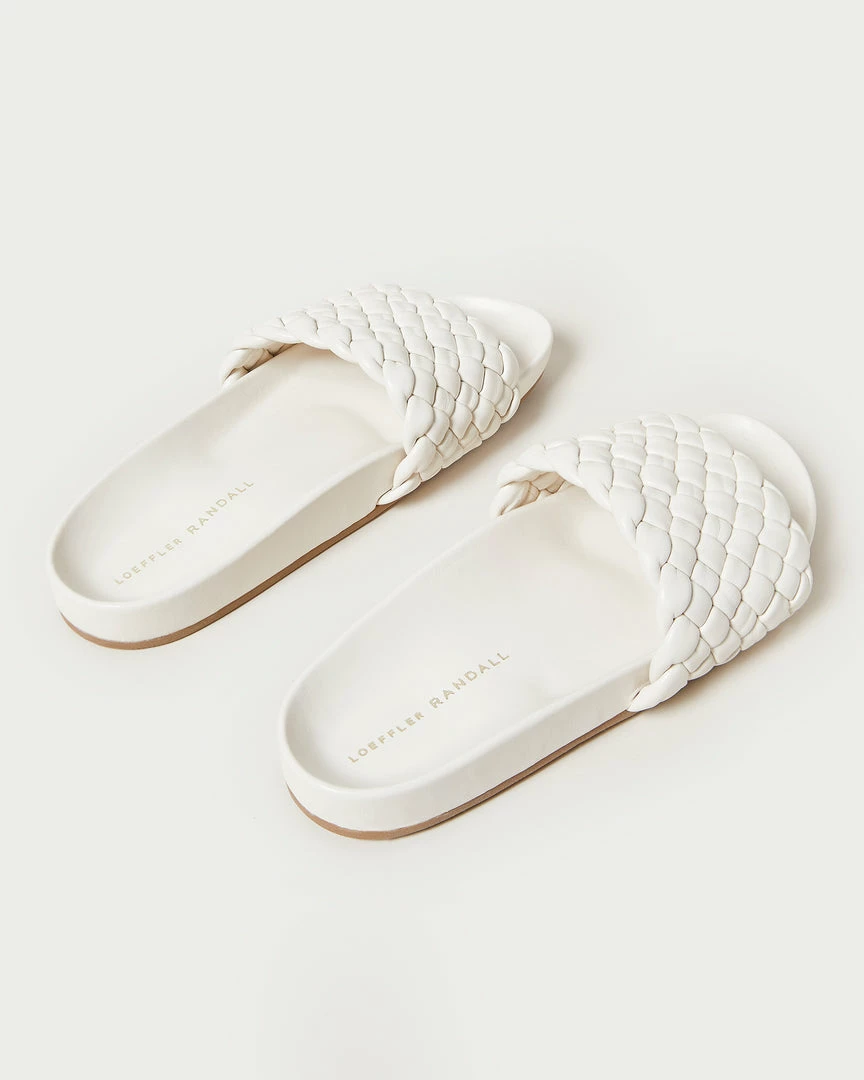 Loeffler Randall Sonnie Cream Woven Sandal