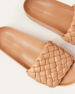 Loeffler Randall New Arrivals Sonnie Dark Sand Woven Sandal