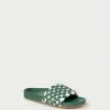 Loeffler Randall Sale Sonnie Green Gingham Woven Sandal