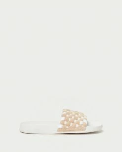 Loeffler Randall Sonnie Camel/Cream Woven Sandal New Arrivals