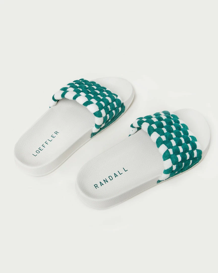 Loeffler Randall Sonnie Green/Cream Woven Sandal