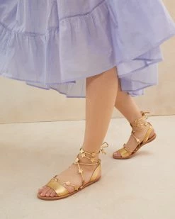 Loeffler Randall Starla Gold Ankle Wrap Sandal Best Sellers