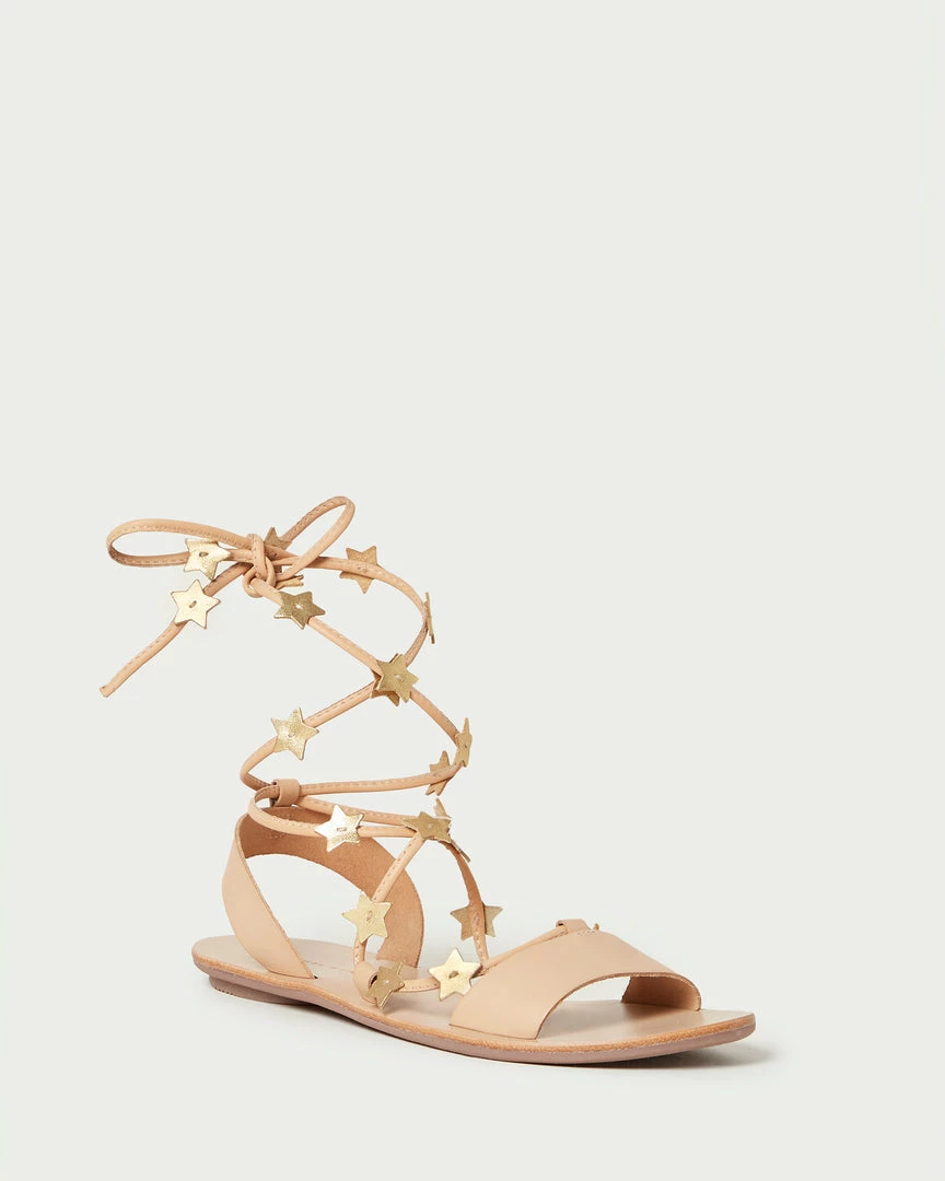 Loeffler Randall Starla Wheat/Gold Ankle Wrap Sandal New Arrivals