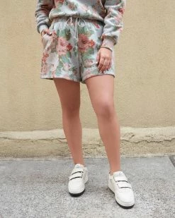 Loeffler Randall Sydney Heather Floral Sweat Short