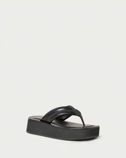 Loeffler Randall Teddy Black Platform Thong Sandal New Arrivals