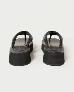 Loeffler Randall Teddy Black Platform Thong Sandal New Arrivals