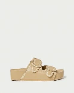 Loeffler Randall Theo Bisque/Cream Footbed Sandal