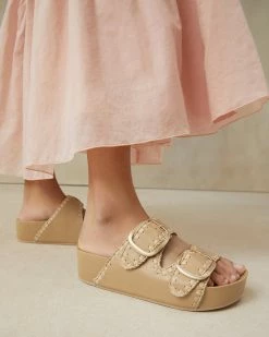 Loeffler Randall Theo Bisque/Cream Footbed Sandal