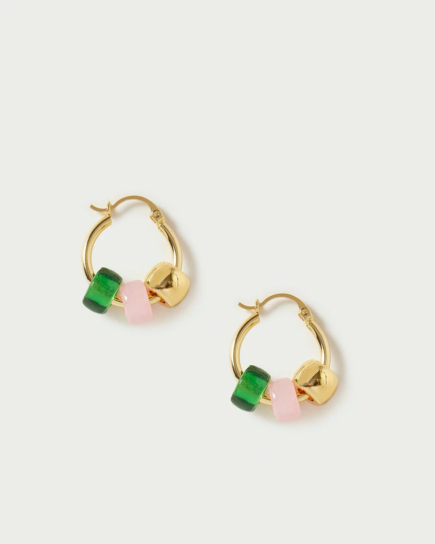 Loeffler Randall Toukie Gold/Multi Beaded Hoop New Arrivals