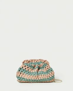 Loeffler Randall Willa Green/Pink Mini Pouch