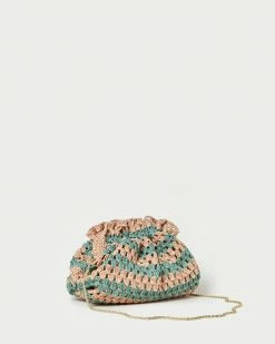 Loeffler Randall Willa Green/Pink Mini Pouch