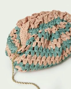 Loeffler Randall Willa Green/Pink Mini Pouch