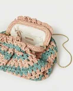 Loeffler Randall Willa Green/Pink Mini Pouch