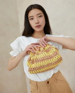 Loeffler Randall New Arrivals Willa Natural/Yellow Mini Pouch