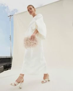 Loeffler Randall New Arrivals Zahara Oyster Mini Feather Pouch